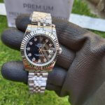 Rolex Datejust Lady Oyster Perpetual 31MM Stainless Steel Black Dial With Diamond Jubilee Bracelet Watch