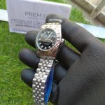 Rolex Datejust Lady Oyster Perpetual 31MM Stainless Steel Black Dial With Diamond Jubilee Bracelet Watch