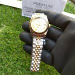 Rolex ladies 2 Tone Datejust 31MM Yellow Roman Dial Oyster Perpetual Jubilee Bracelet Watch