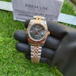 Rolex Lady Datejust President 31MM Two Tone Rose Gold Gray Roman Dial Oyster Perpetual Jubilee Bracelet Watch