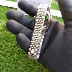 Rolex 31mm Diamond Bezel Lady Datejust Two Tone Silver Dial Oyster Perpetual Watch