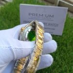 Rolex Datejust 41MM Yellow Gold Steel Golden Palm Motif Dial Fluted Bezel Oyster Bracelet 126233