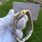 Rolex Datejust 41MM Yellow Gold Steel Golden Palm Motif Dial Fluted Bezel Oyster Bracelet 126233