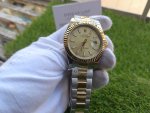 Rolex Datejust Rolesor 41MM Steel And Yellow Gold Fluted Bezel Champagne Index Dial