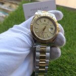 Rolex Datejust Rolesor 41MM Steel And Yellow Gold Fluted Bezel Champagne Index Dial