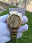 Rolex Datejust Rolesor 41MM Steel And Yellow Gold Fluted Bezel Champagne Index Dial