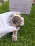 Rolex Datejust Rose Gold Jubilee Bracelet Two Tone 41mm Black Grey Dial Oyster Perpetual Watch