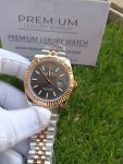 Rolex Datejust Rose Gold Jubilee Bracelet Two Tone 41mm Black Grey Dial Oyster Perpetual Watch