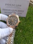 Rolex Datejust Rose Gold Jubilee Bracelet Two Tone 41mm Black Grey Dial Oyster Perpetual Watch