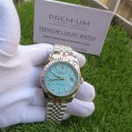 Rolex Date Just 41 Blue Dial Fluted Bezel Jubilee Bracelet White Gold Men’s Watch