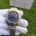 Rolex Datejust 41 blue dial jubilee Bracelet Motif Fluted Dial Men's watch