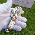 Datejust Green Dial Rolex Olive Palm Motif Diamond Dial 41MM Jubilee Stainless Steel Wrist Men’s Watch