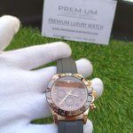 Rolex Daytona Rose Gold Ceramic Cosmograph Chocolate & Numerical Dial Rubber Strap Watch