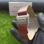 Cartier Santos Rose Gold 100 Large White Dial  Brown Leather Belt Men’s Watch W20107X7