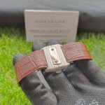 Cartier Santos Rose Gold 100 Large White Dial  Brown Leather Belt Men’s Watch W20107X7