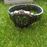 Cartier Santos 100 XL Chronograph Black Dial Steel Bracelet WSSA0017 Men’s Watch