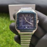 Blue Face Cartier watch 40MM | Steel Bracelet | Men's watch WSSA0048
