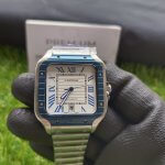 Cartier watch 100XL | 40MM Cartier Santos - Blue Bezel Men’s Watch WSSA0047