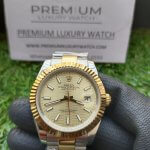 Rolex Datejust 41 two Tone 126333 Golden Fluted Motif Dial Yellow Gold Oyster Bracelet Watch