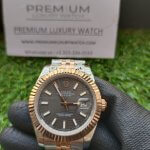 Rolex Datejust 41 Rose Gold Jubilee Bracelet Slate Fluted Motif Index Watch 126331