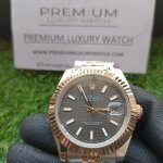 Rolex Datejust 41 Rose Gold Jubilee Bracelet Slate Fluted Motif Index Watch 126331