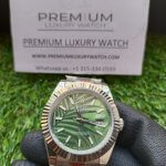 Rolex Datejust Green Dial | 41mm Olive Green Palm Motif Dial | Jubilee Stainless Steel Wrist Watch