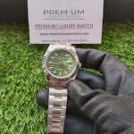 Rolex Datejust Green Dial | 41mm Olive Green Palm Motif Dial | Jubilee Stainless Steel Wrist Watch