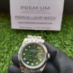 Datejust Green Dial Rolex Olive Palm Motif Diamond Dial 41MM Jubilee Stainless Steel Wrist Men’s Watch
