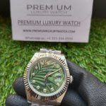 Datejust Green Dial Rolex Olive Palm Motif Diamond Dial 41MM Jubilee Stainless Steel Wrist Men’s Watch