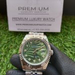 Datejust Green Dial Rolex Olive Palm Motif Diamond Dial 41MM Jubilee Stainless Steel Wrist Men’s Watch