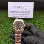 Rolex Oyster Rose Gold Datejust 41mm Two-Tone Black Dial Watch