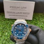 Omega Seamaster 300m on wrist | 42MM Blue Dial Rose Gold | Two Tone Bracelet Watch