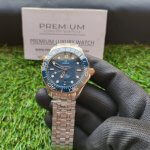 Omega Seamaster 300m on wrist | 42MM Blue Dial Rose Gold | Two Tone Bracelet Watch