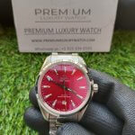 Omega Aqua Terra 38MM Seamaster 150m Co-Axial Master Chronometer  Red Dial Men’s Wrist Watch