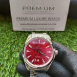 Omega Aqua Terra 38MM Seamaster 150m Co-Axial Master Chronometer  Red Dial Men’s Wrist Watch