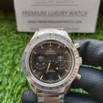 Omega Speedmaster Chronograph ’57 Co-Axial Master Chronometer 40.5mm Silver Bezel Black Dial Men’s Wrist Watch