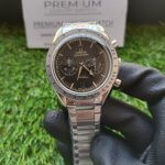 Omega Speedmaster Chronograph ’57 Co-Axial Master Chronometer 40.5mm Silver Bezel Black Dial Men’s Wrist Watch