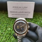 Omega Speedmaster 50th anniversary Moonwatch Apollo 11 Case Moonshine Gold & Black Bezel Black Dial Men’s Watch