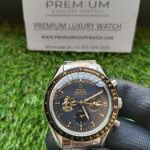 Omega Speedmaster 50th anniversary Moonwatch Apollo 11 Case Moonshine Gold & Black Bezel Black Dial Men’s Watch