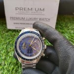 Omega Speedmaster Apollo 11 50th Anniversary Case Moonshine Gold & Blue Bezel Blue Dial Men’s Wrist Watch