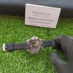 Omega Seamaster 300 Black 42MM Gold Dial Co Axial Master Chronometer Rubber Belt Men’s Wrist Watch