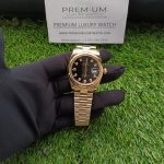 Rolex Black Diamond Watch 36MM Yellow Gold President Bracelet Unisex Wrist Watch