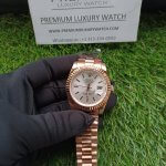 Rolex Datejust 36MM Rose Gold Silver Dial President Bracelet Men’s Watch/Unisex Wrist Watch