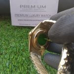 Rolex Day Date gold diamond 41MM President Fluted Bezel Shadow Green Dial Men’s Watch