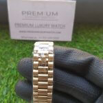 Rolex Day Date gold diamond 41MM President Fluted Bezel Shadow Green Dial Men’s Watch