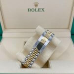 Rolex Datejust 41 Yellow Gold Steel Golden Palm Motif Dial Fluted Bezel Jubilee Bracelet 126233