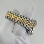 Rolex Datejust 41 Yellow Gold Steel Golden Palm Motif Dial Fluted Bezel Jubilee Bracelet 126233