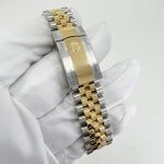 Rolex Datejust 41 Yellow Gold Steel Golden Palm Motif Dial Fluted Bezel Jubilee Bracelet 126233