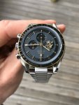 Omega Speedmaster 50th anniversary Moonwatch Apollo 11 Case Moonshine Gold & Black Bezel Black Dial Men’s Watch