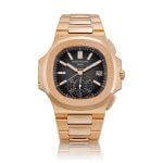 Patek Philippe Rose Gold Watch 40mm Men Nautilus Black Dial 5980/1R-001
